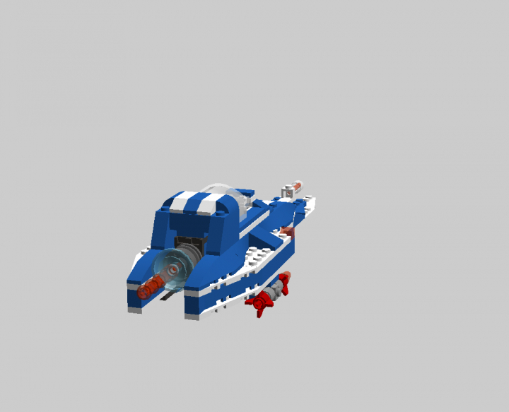 LEGO MOC - In a galaxy far, far away... - Ship 'Blue werewolf'