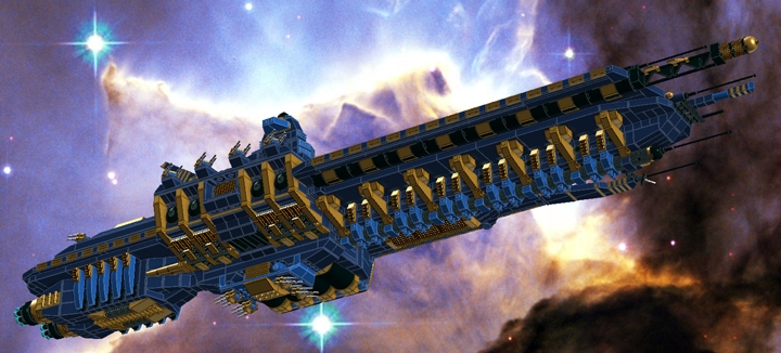 LEGO MOC - In a galaxy far, far away... - Heavy carrier 'M'an-Sertal'