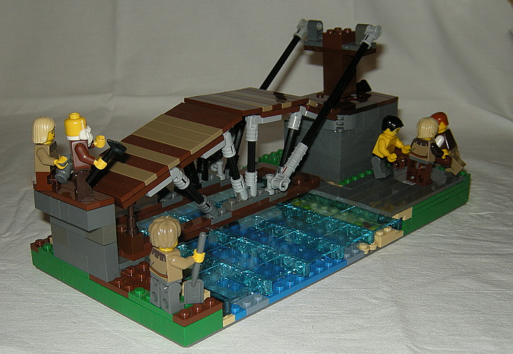 LEGO MOC - Because we can! - Leonardo da Vinci's Revolving Bridge