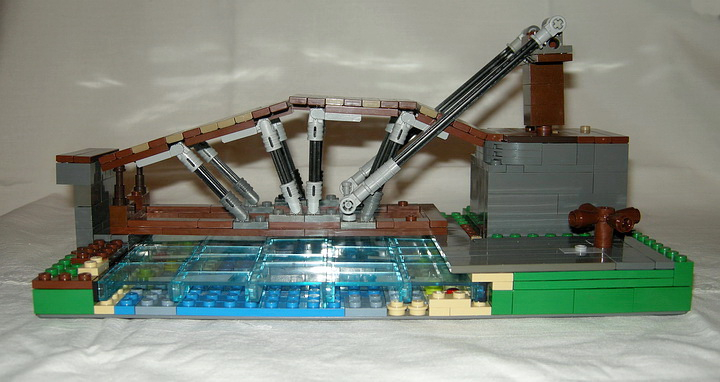 LEGO MOC - Because we can! - Leonardo da Vinci's Revolving Bridge