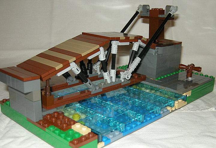 LEGO MOC - Because we can! - Leonardo da Vinci's Revolving Bridge