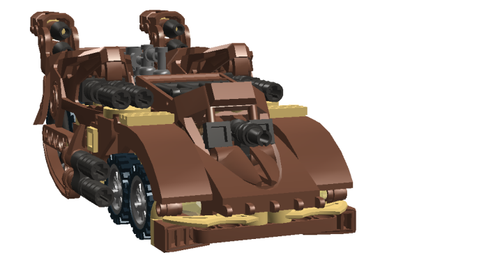 LEGO MOC - Steampunk Machine - Steampunk Assault-Pursiut Tank: Сочетание дизайна и функций. Фары работают на энергии кристалла.