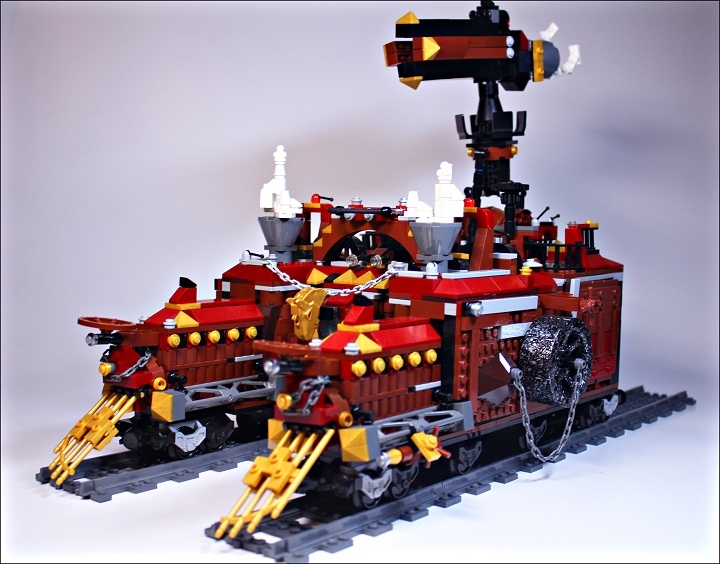 LEGO MOC - Steampunk Machine - Royal armoured train of Blackferrum's army
