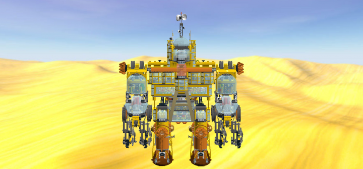 LEGO MOC - Steampunk Machine - Желтый дракон: Желтый дракон:<br />
основной двигатель - паровой<br />
вспомогательные двигатели - ветровой и солнечные батареи