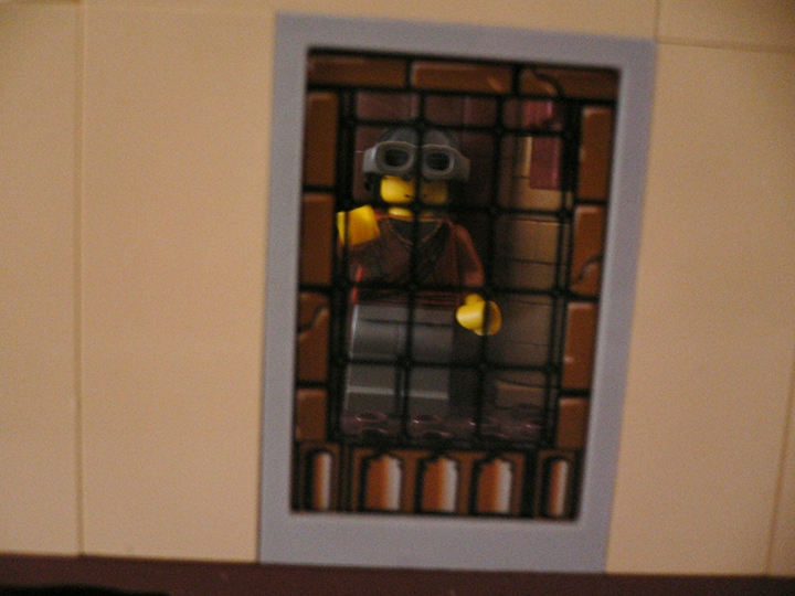 LEGO MOC - Steampunk Machine - Flying Steamship: Сзади есть большое полувитражное окно.