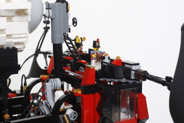 LEGO MOC - Steampunk Machine - FS-041m: кормовая часть корабля - солдат с помощью данного паруса осуществляет маневрирование корабля по команде капитана.