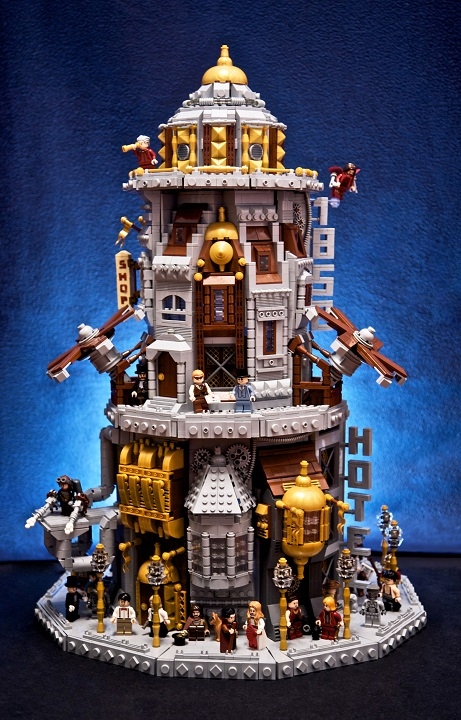 LEGO MOC - Steampunk Machine - Skyholm - the flying city: Летающий город воистину стал символом величия Великобритании. 