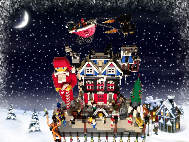 LEGO MOC - New Year's Brick 2014 - Новый 2014 LeGod: немного фотошопа,  делал первый раз вообще, строго не судите ))