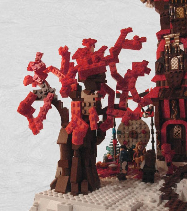 LEGO MOC - New Year's Brick 2014 - Монастырь Рубинового Дракона: Весьма удивителен их календарь, он состоит из каменного круга, на котором изображены планеты и звезды, по которым они орпеделяют время.