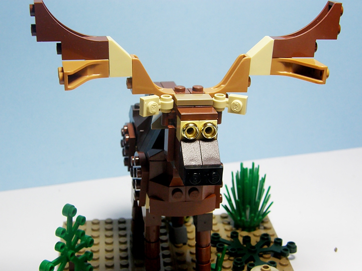 LEGO MOC - 16x16: Animals - Deer: Такие вот 'мультяшные' глазки.