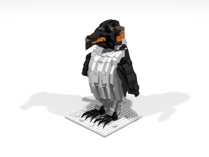 LEGO MOC - 16x16: Animals - Emperor Penguin: Крылья поднимаются.