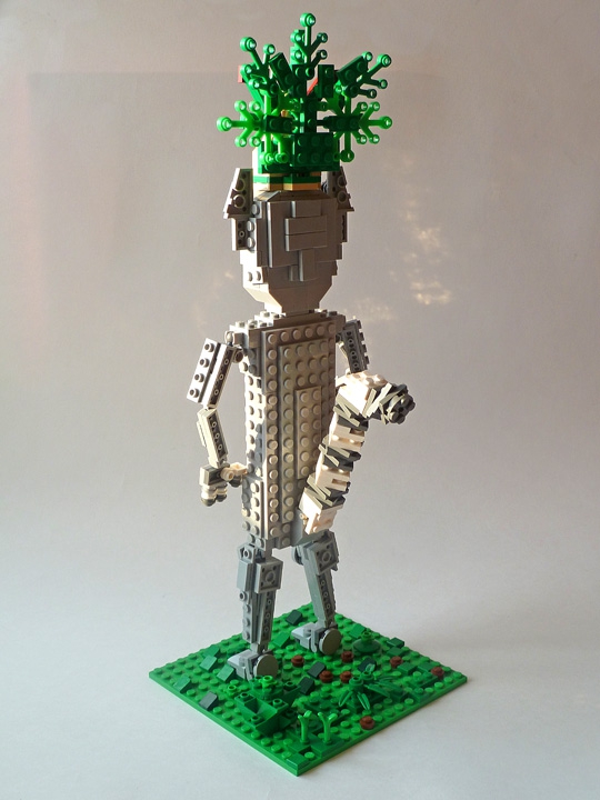 LEGO MOC - 16x16: Animals - Lemur King Julien: Хвост может подниматься и опускаться