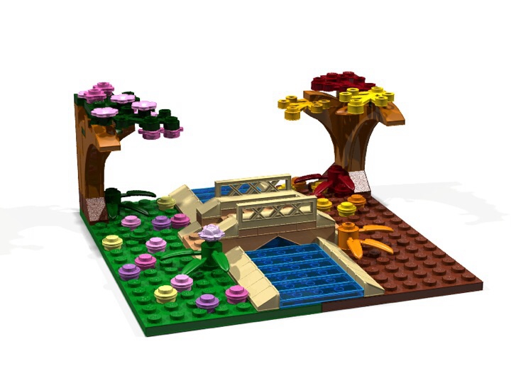 LEGO MOC - 16x16: Demotivator - Мир вокруг зависит только от нашего восприятия.: Модель сбоку. 