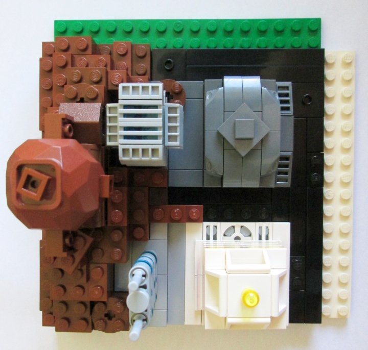 LEGO MOC - 16x16: Demotivator - Sh*t just got serious!: Технический кадр. Отсюда лучше всего видны масштабы бедствия!<br />
<br />
Всем спасибо за внимание и прошу не осуждать за содержание - это всё-таки Демотиватор! Кстати, дебаты насчёт авторства крайне приветствуются!