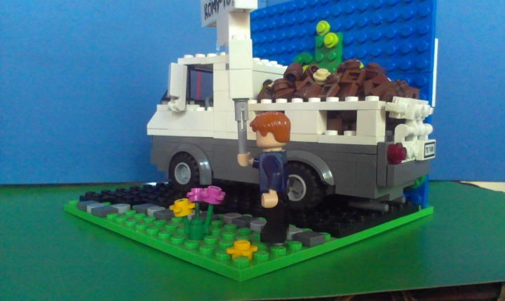 LEGO MOC - 16x16: Demotivator - Доставка сельхоз продукта ( навоз ): Всё умещается на панели 16*16