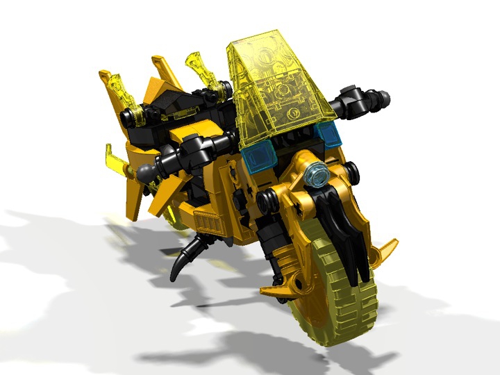 LEGO MOC - Mini-contest 'Lego Technic Motorcycles' - Motorcycle 'Wasp': У мотоцикла есть действующая подножка. 