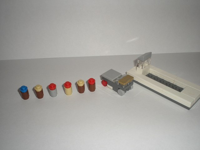 LEGO MOC - LEGO Architecture - Балочно-вантовый фрагмент моста: И все вместе.