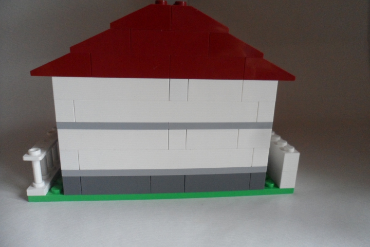 LEGO MOC - LEGO Architecture - Загородный дом в масштабе мини: Сзади.