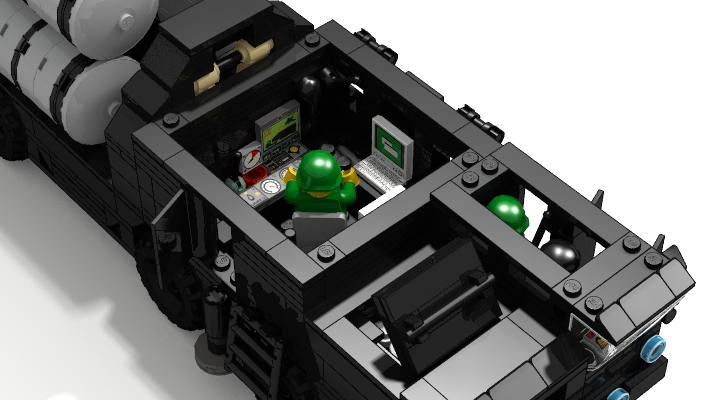 LEGO MOC - LDD-contest '20th-century military equipment‎' - Air Defense Missile Systems S-300PS: Контейнер подготовки и управления стартом ракет.