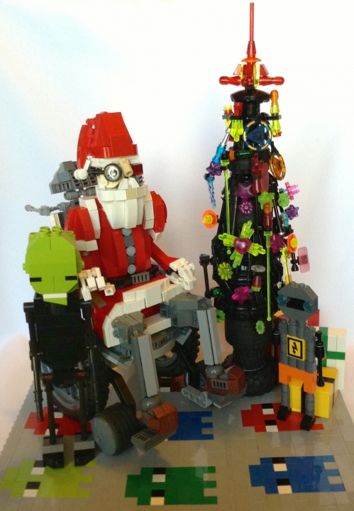 LEGO MOC - New Year's Brick 3015 - Дед мороз 3015: Детишки обязаны рассказывать стихи за подарки даже в 3015 году