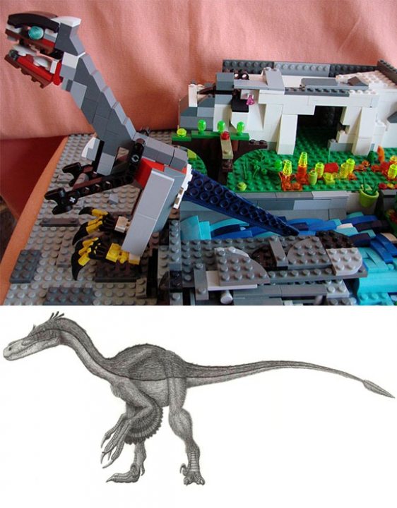 LEGO MOC - Jurassic World - Пожар!: Вот так примерно выглядел велоцираптор.