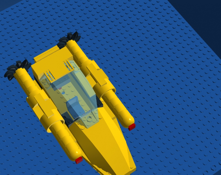 LEGO MOC - Submersibles - Одноместная подводная лодка класса fgda.: вид сверху