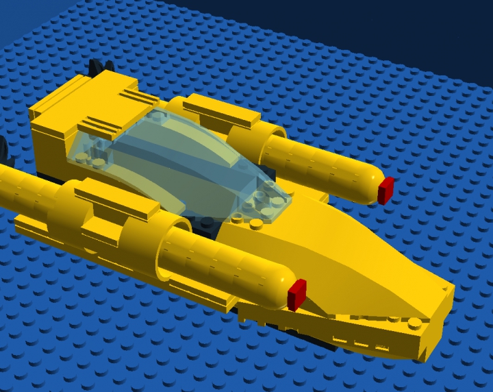 LEGO MOC - Submersibles - Одноместная подводная лодка класса fgda.: полный вид