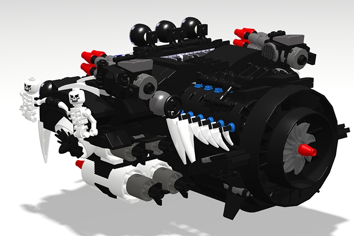 LEGO MOC - Submersibles - Черная борода: Благодаря обтекаемым формам корпуса и мощному водомету достигает просто невероятной скорости и может догнать и атаковать караваны сухогрузов транспортных компаний, а после с легкостью оторваться от любых преследователей. В кормовой части лодки, по бортно, располагаются балластные цистерны, обеспечивающие быстрое погружение и всплытие, а также рули глубины.
