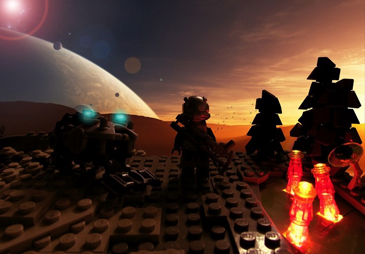 LEGO MOC - Инопланетная жизнь - Синтия: планета песка и леса.: 'Синтия - прекрасная планета, покрытая песком, практически без водоемов, но, тем не менее, на ней существуют прекрасные, обильные красками леса...'<br />
- выдержка из планетарного справочника.