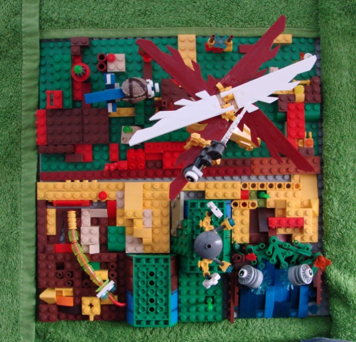 LEGO MOC - Инопланетная жизнь - Вторая Земля: Вид поляны сверху.
