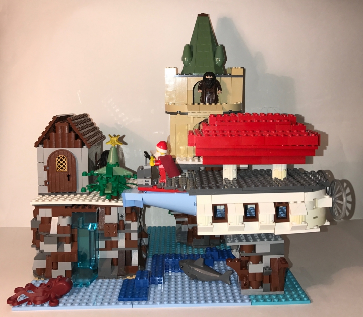 LEGO MOC - New Year's Brick 2017 - Новый год на планете великанов: Но их странности и странности их планеты не мешали им жить, работать и отмечать праздники. На этой фотографии мы застали их в момент празднования Нового года.