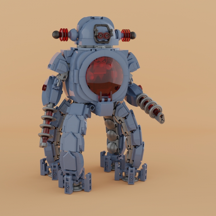 LEGO MOC - 16x16: Mech - Professor MK. II: Первоначально управляемого робота задумывалось приспособить для проведения экспериментов во имя науки, однако со временем профессор убедил своих коллег, что большие лазеры, если их приладить на место рук, смотрятся куда выигрышнее измерительного оборудования.<br />
<br><br />
27 октября 1978 года прототип пропал из лаборатории. На месте происшествия была обнаружена записка следующего содержания:<br />
<br><br />
<br><br />
'Ушел творить зло. Вернусь, когда станете нормально платить.<br />
С уважением, доцент кафедры робототехники Шварц'