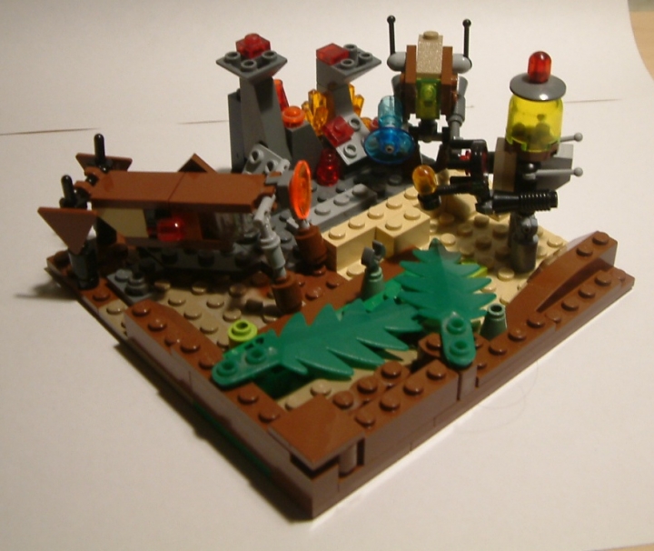 LEGO MOC - 16x16: Mech - Мехи на исследовании далеких планет: Отряд из трех мехов в поисках минералов