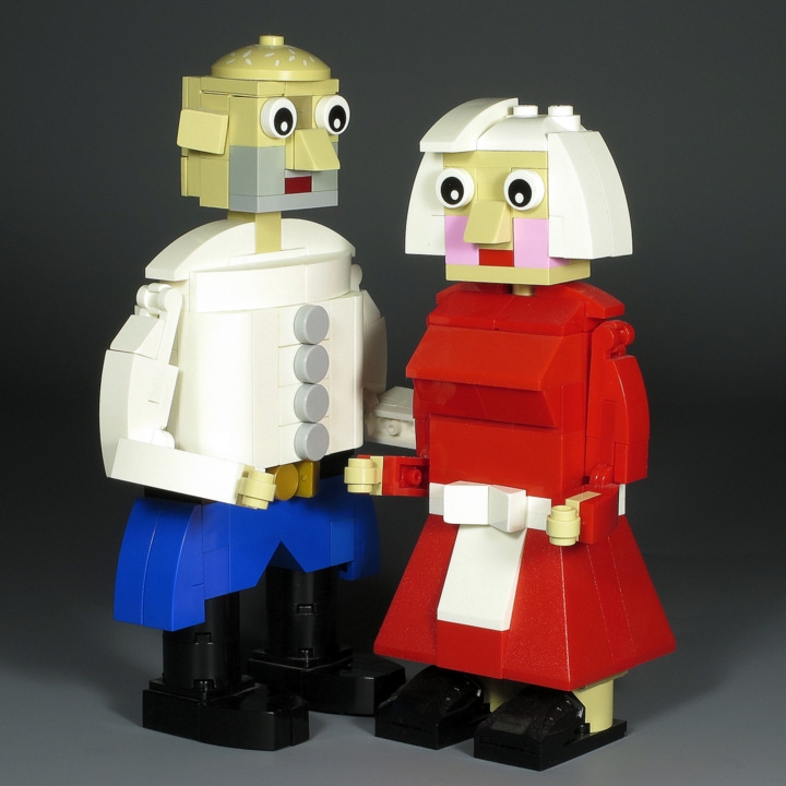 LEGO MOC - 16x16: Chibi - Babushka, Dedushka & Kolobok: </i>Once upon a time there lived Dedushka & Babushka.<br><i><br />
(Жили-были Дед да Баба).