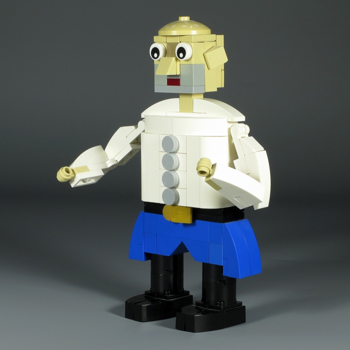 LEGO MOC - 16x16: Chibi - Babushka, Dedushka & Kolobok: </i>'Dear, I want to have some bread!'<br><i><br />
('Дорогая, а дай-ка мне хлебушка!')