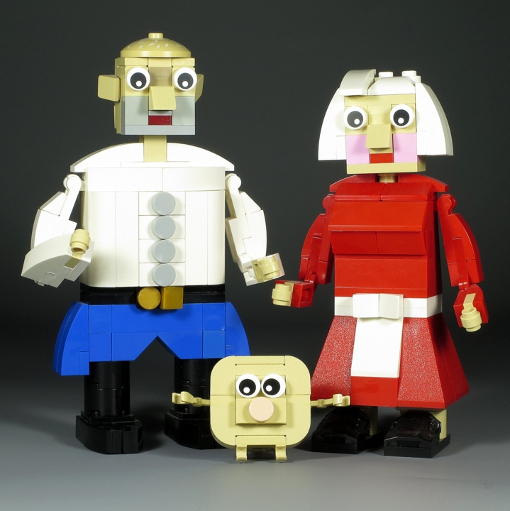 LEGO MOC - 16x16: Chibi - Babushka, Dedushka & Kolobok: </i>'O, Dear! What will we do?'<br><i><br />
('О, Дорогая! Что же нам делать?')