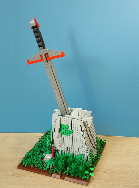 LEGO MOC - Младшая лига. Конкурс 'Средневековье'. - Эскалибур в камне