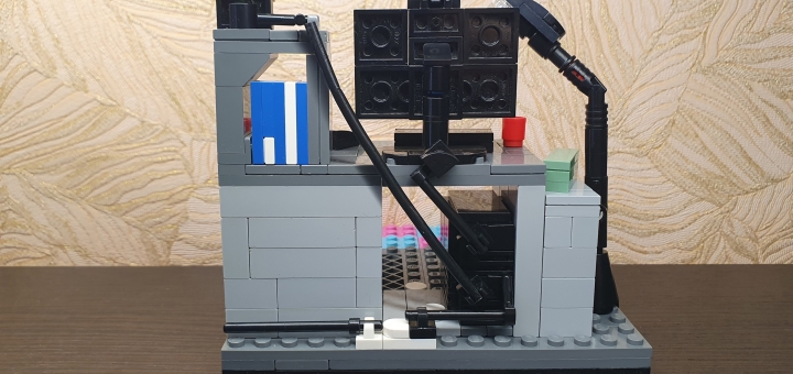 LEGO MOC - LEGO-конкурс 16x16: 'Все работы хороши' - Программист: Вид сзади: провода, удлинитель.