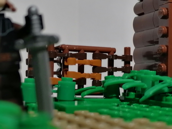 LEGO MOC - LEGO-конкурс 16x16: 'Иллюстрация' - 'Ты – нечто большее, Цири. Нечто большее.': Забор 