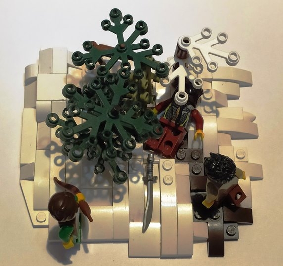 LEGO MOC - LEGO-конкурс 16x16: 'Иллюстрация' - Р.Л. Стивенсон. 'Черная стрела': Вид сверху. 