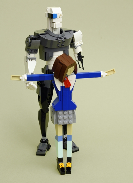 LEGO MOC - LEGO-contest 16x16: 'Cyberpunk' - Телохранитель: Принцесса раскинула руки и загородила собой киборга