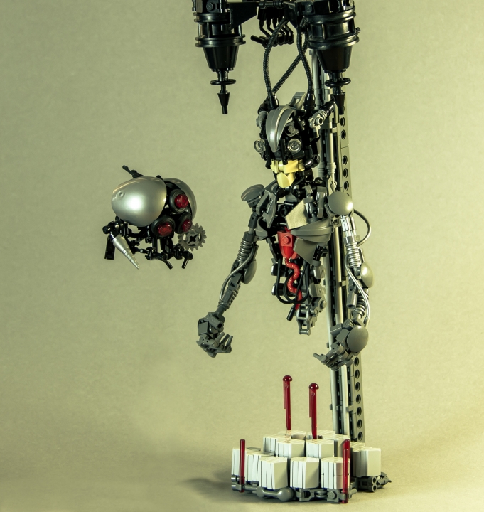 LEGO MOC - LEGO-contest 16x16: 'Cyberpunk' - Извлечь сердце: Загрузка системы... <br><br />
Загрузка завершена. <br>Теперь ваше сознание подключено к единой нейросети.<br><br />
<br><br />
Усовершенствование тела завершено на 58%
