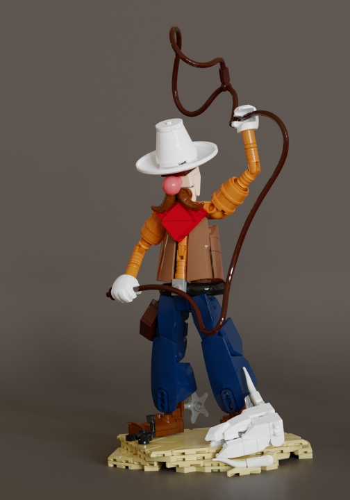 LEGO MOC - LEGO-contest 16x16: 'Western' - Пекос Билл : </center></i><br />
Говорят, Билл и сейчас скитается по Дикому Западу. Он большой добряк и наверняка угостит вас рюмочкой, если повидаете его в салуне. Разве что одеться вам лучше попроще - говорят, когда Билл увидел городского щеголя в крокодиловых ботинках, то едва не лопнул со смеху.<br />
<i><center>