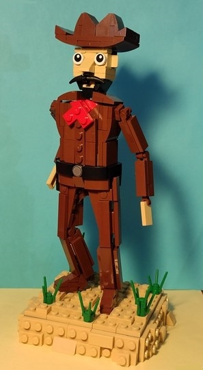 LEGO MOC - LEGO-contest 16x16: 'Western' - Бравый Ковбой: Джек с другого ракурса.