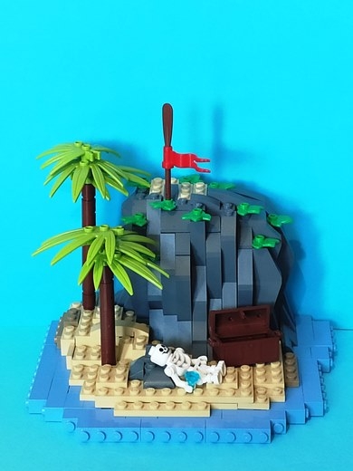 LEGO MOC - LEGO-contest 24x24: 'Pirates' - Последний  аквамарин: Вот он, необитаемый остров посреди океана. 