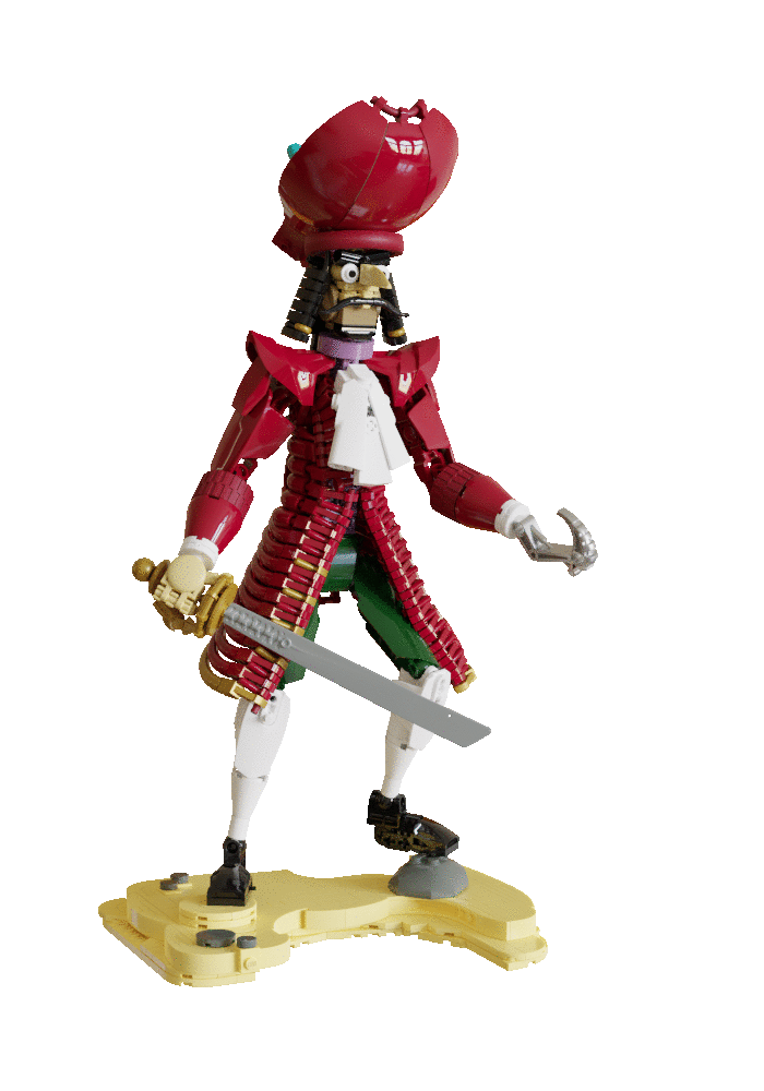 LEGO MOC - LEGO-contest 24x24: 'Pirates' - Капитан Крюк: <br> <br />
<br />
Ну и напоследок небольшая гифка с вращением модели - к сожалению, загрузить .mp4 не вышло, а поэтому качество не совсем хорошее :)