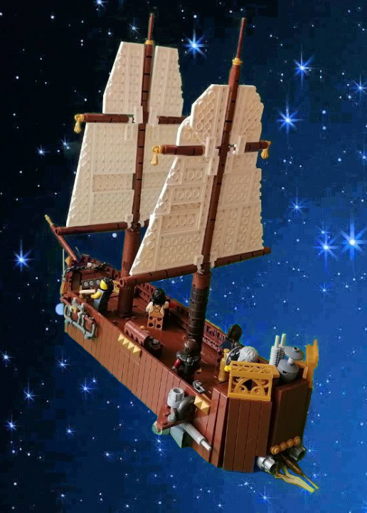 LEGO MOC - LEGO-конкурс 'Путь к звездам' - Astro Korsaros: Сам корабль, летящий в космические дали...
