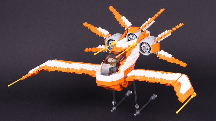 LEGO MOC - LEGO-конкурс 'Путь к звездам' - Рыжик: Космолёт на выставочной подставке.<br />
<br><br><br />
Надеюсь, Рыжик понравился и вам)