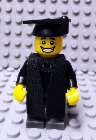 Bricker - LEGO Minifigure - col065 Graduate - Minifig only Entry