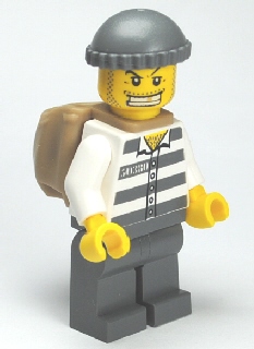 Lego ® Minifigure City Prisoner Inmate 50380 Gold Tooth 3658 cty040 cty0040